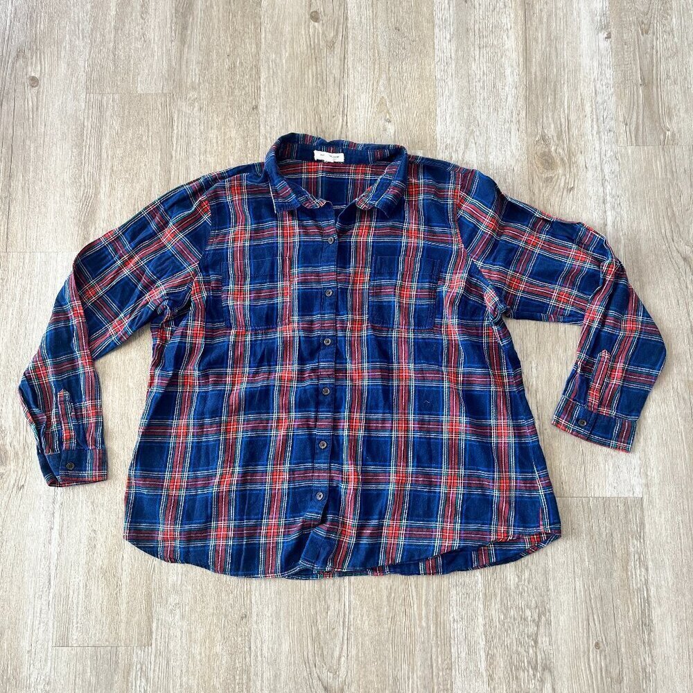 Womens beachlunchlounge Plaid Shirt - XL